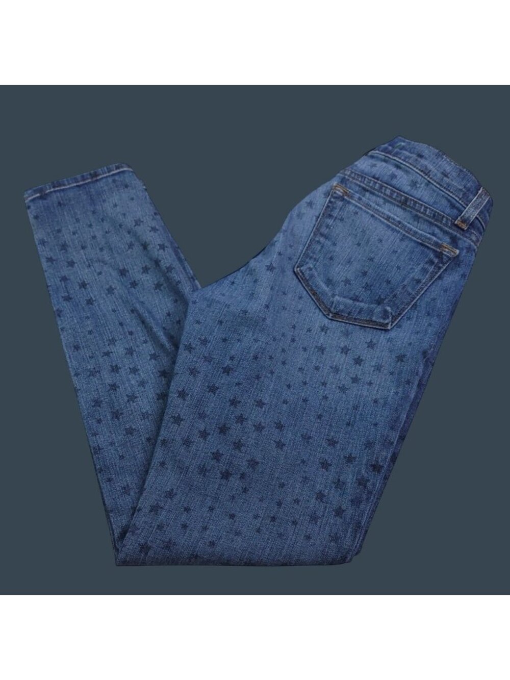 J Brand Womens Capri Skinny Jeans 26 Star Print Medium Wash Low Rise Stretch